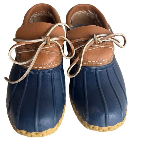 L.L.Bean Rubber Moc Duck Boot Shoes with Leather Details Women’s Size 7 - Picture 1 of 13